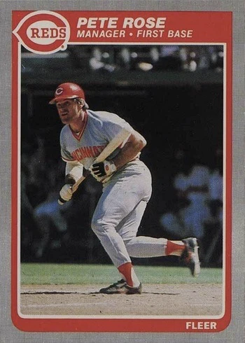 1985 Fleer #550 Pete Rose Baseball Card