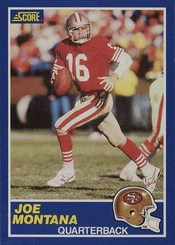 1989 Score #1 Joe Montana Football Card
