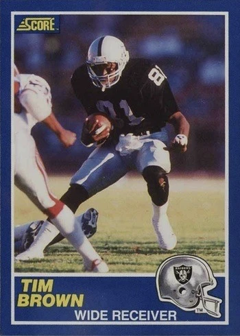 1989 Score #86 Tim Brown Rookie Card
