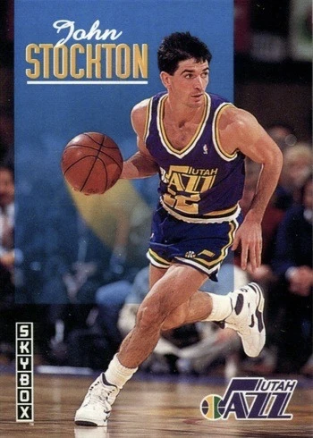 1992 SkyBox #244 John Stockton Basketball Card