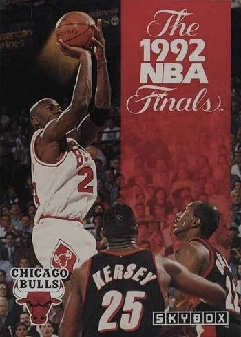 1992 SkyBox #314 1992 NBA Finals Michael Jordan Basketball Card