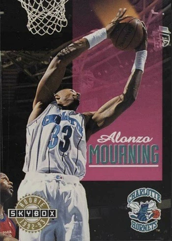 1992 SkyBox #332 Alonzo Mourning Rookie Card