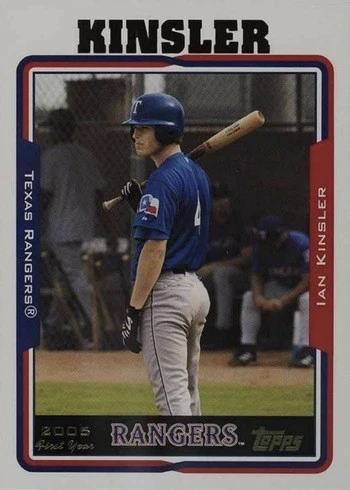 2005 Topps #302 Ian Kinsler Rookie Card 2005 Topps #302 Ian Kinsler Rookie Card