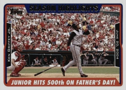 2005 Topps #335 Ken Griffey Jr. 500th Home Run Baseball Card