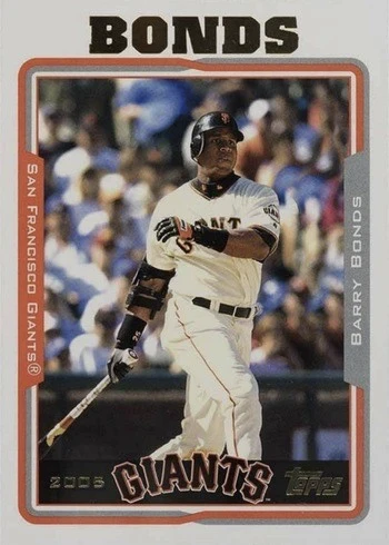 2005 Topps #500 Barry Bonds Baseball Card 2005 Topps #500 Barry Bonds Baseball Card