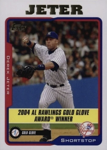 2005 Topps #700 Derek Jeter Gold Glove Baseball Card 2005 Topps #700 Derek Jeter Gold Glove Baseball Card