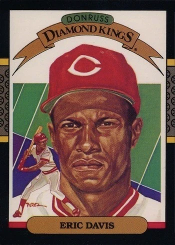 1987 Donruss #22 Eric Davis Diamond King Baseball Card