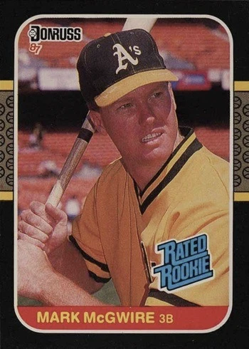 1987 Donruss #46 Mark McGwire Rated Rookie Baseball Card