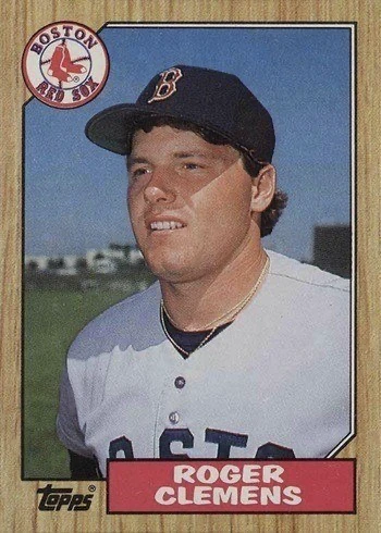 1987 Topps #340 Roger Clemens Baseball Card 1987 Topps #340 Roger Clemens Baseball Card