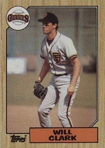 1987 Topps #420 Will Clark Rookie Card 1987 Topps #420 Will Clark Rookie Card