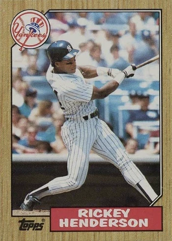 1987 Topps #735 Rickey Henderson Baseball Card 1987 Topps #735 Rickey Henderson Baseball Card