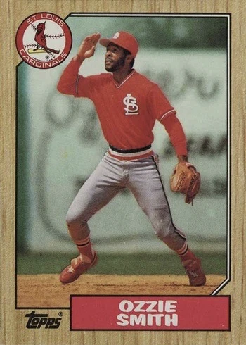 1987 Topps #749 Ozzie Smith Baseball Card 1987 Topps #749 Ozzie Smith Baseball Card