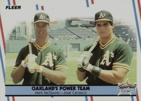 1988 Fleer #624 Oakland's Power Team Canseco and McGwire Baseball Card