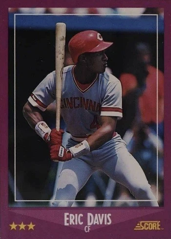 1988 Score #10 Eric Davis Baseball Card