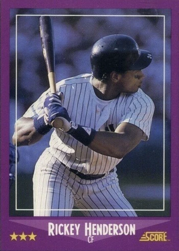 1988 Score #13 Rickey Henderson Baseball Card