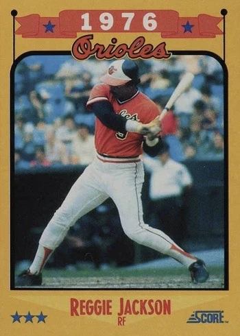 1988 Score #501 Orioles Reggie Jackson Baseball Card