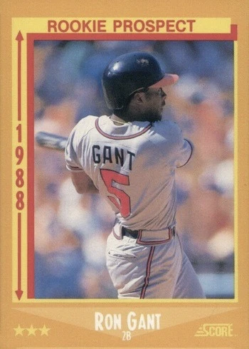 1988 Score #647 Ron Gant Rookie Card
