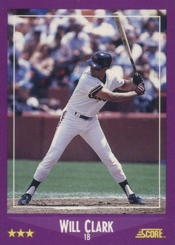 1988 Score #78 Will Clark Baseball Card