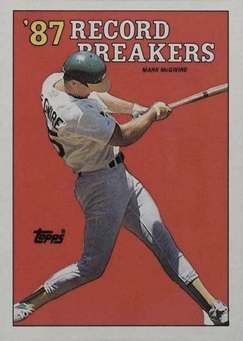 1988 Topps #3 Record Breaker White Triangle Mark McGwire Baseball Card