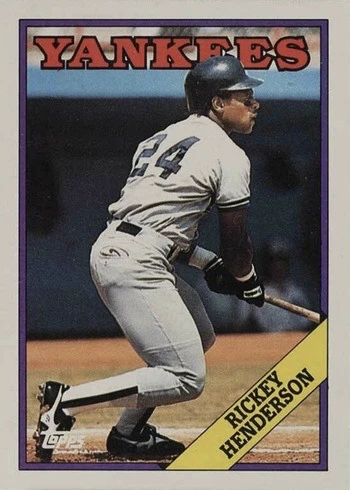 1988 Topps #60 Rickey Henderson Baseball Card