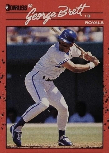 1990 Donruss #144 George Brett Baseball Card 1990 Donruss #144 George Brett Baseball Card