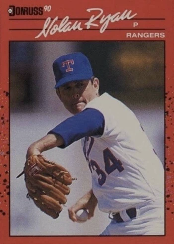 1990 Donruss #166 Nolan Ryan Baseball Card 1990 Donruss #166 Nolan Ryan Baseball Card