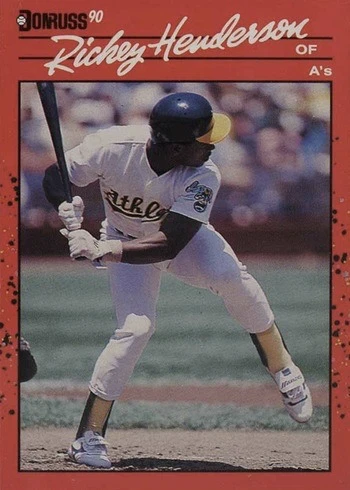 1990 Donruss #304 Rickey Henderson Baseball Card