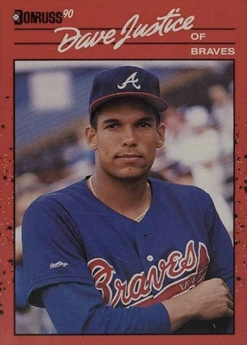 1990 Donruss #704 David Justice Rookie Card