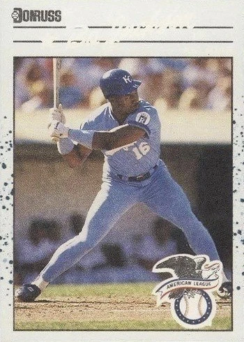 1990 Donruss Blue White Test Issue Bo Jackson Baseball Card 1990 Donruss Blue White Test Issue Bo Jackson Baseball Card