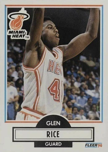 1990 Fleer #101 Glen Rice Rookie Card