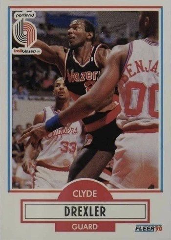 1990 Fleer #154 Clyde Drexler Basketball Card