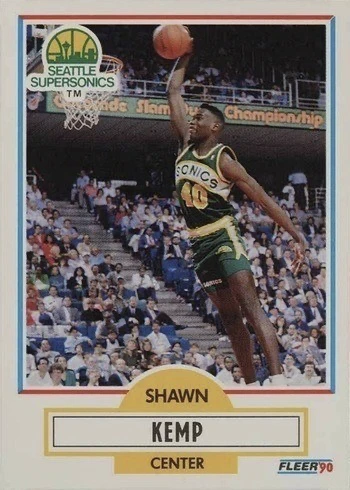 1990 Fleer #178 Shawn Kemp Rookie Card