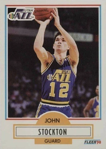 1990 Fleer #189 John Stockton Basketball Card