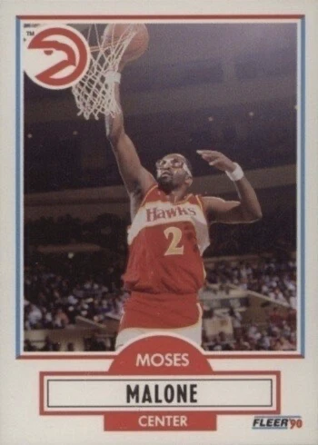 1990 Fleer #3 Moses Malone Basketball Card