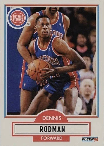 1990 Fleer #59 Dennis Rodman Basketball Card