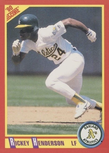 1990 Score #360 Rickey Henderson Baseball Card 1990 Score #360 Rickey Henderson Baseball Card