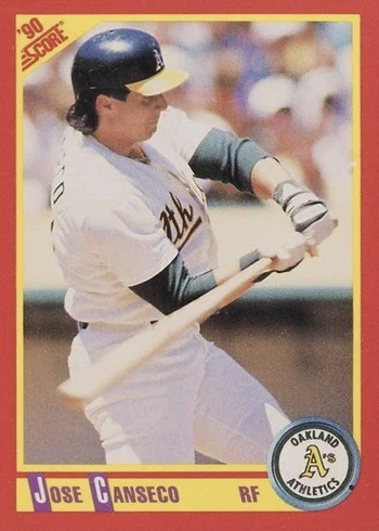 1990 Score #375 Jose Canseco Baseball Card 1990 Score #375 Jose Canseco Baseball Card