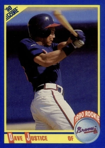 1990 Score #650 Dave Justice Rookie Card 1990 Score #650 Dave Justice Rookie Card