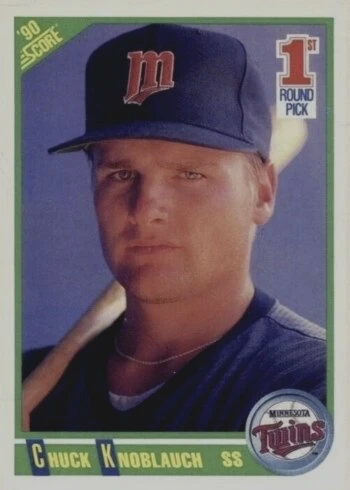 1990 Score #672 Chuck Knoblauch Rookie Card