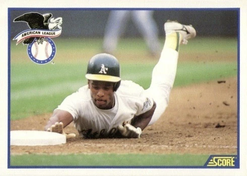 1990 Score #698 Rickey Henderson Baseball Card 1990 Score #698 Rickey Henderson Baseball Card