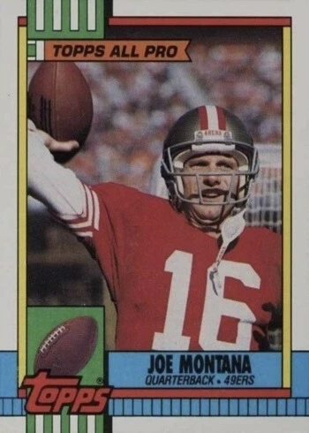 1990 Topps #13 Joe Montana Football Card