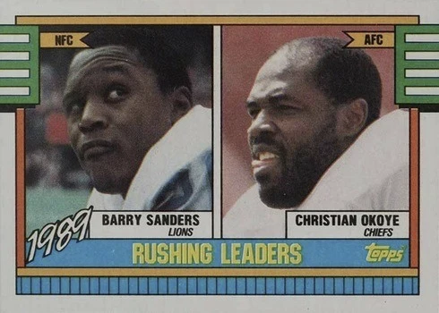 1990 Topps #28 Rushing Leaders Football Card