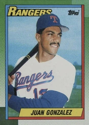 1990 Topps #331 Juan Gonzalez Rookie Card 1990 Topps #331 Juan Gonzalez Rookie Card