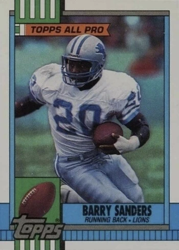 1990 Topps #352 Barry Sanders Football Card