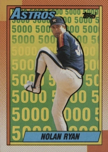 1990 Topps #4 Astros Nolan Ryan Baseball Card 1990 Topps #4 Astros Nolan Ryan Baseball Card
