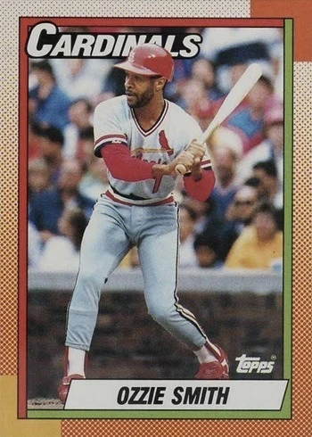 1990 Topps #590 Ozzie Smith Baseball Card 1990 Topps #590 Ozzie Smith Baseball Card