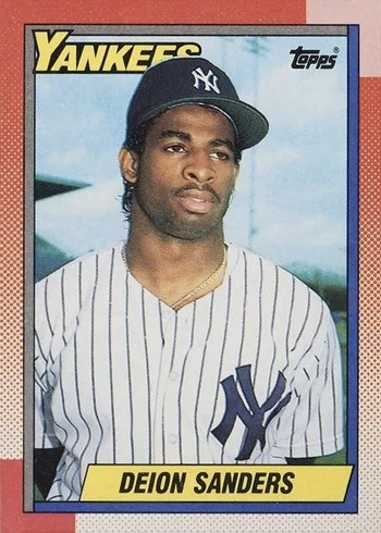 1990 Topps #61 Deion Sanders Rookie Card 1990 Topps #61 Deion Sanders Rookie Card
