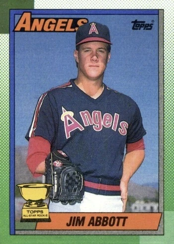 1990 Topps #675 Jim Abbott Baseball Card 1990 Topps #675 Jim Abbott Baseball Card