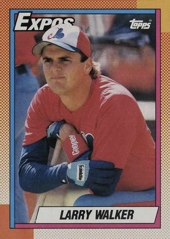 1990 Topps #757 Larry Walker Rookie Card 1990 Topps #757 Larry Walker Rookie Card