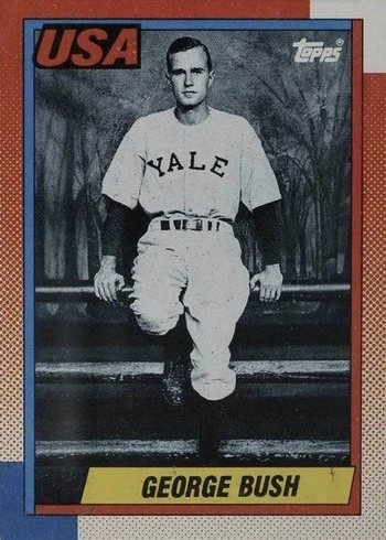 1990 Topps #USA1 George Bush Baseball Card 1990 Topps #USA1 George Bush Baseball Card